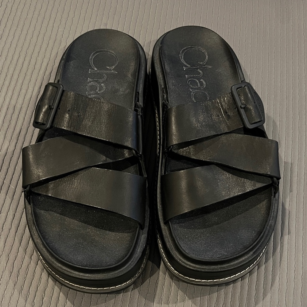 Chaco's Black Chunky Strappy Sandals size 9